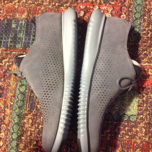 Cole Haan Men's 2.ZeroGrand Blue Suede Wingtip Oxford Shoes - 11.5M - New in Box - Picture 5 of 9